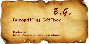 Buzogány Gábor névjegykártya