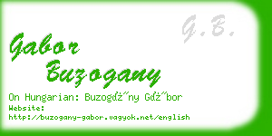 gabor buzogany business card